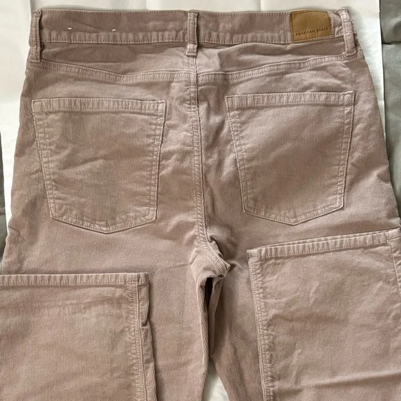 American Eagle Taupe/Mauve  Stretch Corduroy Pants size 12 - Picture 5 of 9